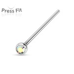 Variabilní piercing do nosu (čirá)