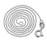 Stříbrný řetízek - čtvercový, tl. 1 mm (42 cm, 2,5 g)