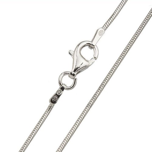 Stříbrný řetízek - had 1 mm (42 cm, 2,71 g)