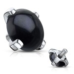 Náhradní kamínek opál k labretě, průměr 4 mm (ametyst)