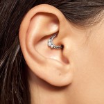 Segment ozdobný kruh - helix / cartilage / tragus piercing TITAN, 1,2 x 8 mm