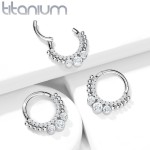 Segment ozdobný kruh - helix / cartilage / tragus piercing TITAN, 1,2 x 8 mm