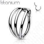 Segment trojitý kruh - helix / cartilage / tragus piercing TITAN (1,2 x 8 mm)