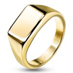 Zlacený ocelový prsten s možností rytiny (65) [2]