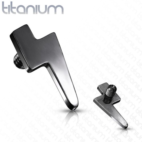 Ozdoba k dermálu TITAN, závit 1,6 mm (černá)