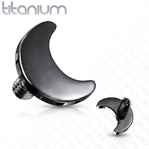 Náhradní ozdoba k labretě TITAN, závit 1,2 mm (černá)