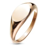 Zlacený ocelový prsten s možností rytiny (52) [2]