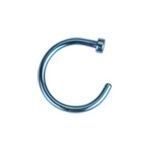 Piercing do nosu - kruh modrý (1,0 x 8 mm)