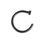 Piercing do nosu - kruh černý (0,8 x 6 mm)