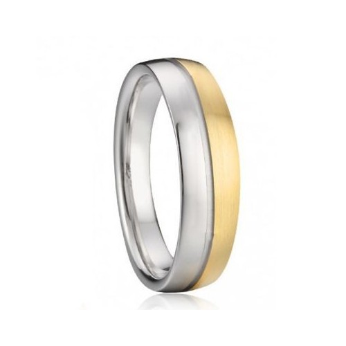 Pánský snubní ocelový prsten šíře 6 mm (62)
