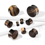 Plug do ucha Ebony wood (25 mm)