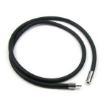 Kaučuková šňůrka na krk černá tl. 3 mm (55 cm)