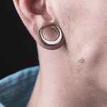 Ocelový tunel do ucha - podkova (19 mm)