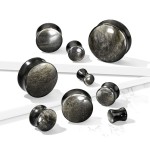 Plug do ucha - zlatý obsidián (19 mm)