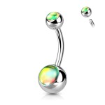 Piercing do pupíku - banánek (bílá)