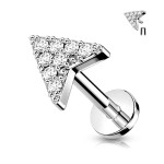 Labreta / cartilage piercing - šipka (1,2 x 6 mm)