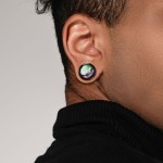 Plug do ucha vykládaný perletí (14 mm)