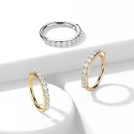 Zlacený piercing do nosu / ucha (1,2 x 8 mm)