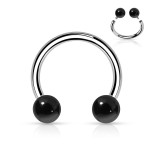 Piercing - podkova s vnitřním závitem (howlit)