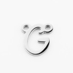 Ocelový přívěsek písmeno - iniciála ”Q” [35]