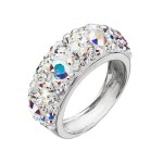 Stříbrný prsten s krystaly Swarovski ab efekt 35031.2 [0]