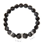 Náramek se Swarovski krystaly černý 33056.3