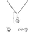 Sada šperků s krystaly Swarovski náušnice, řetízek a přívěsek kulaté 39177.1