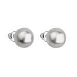 Náušnice bižuterie s perlou světle šedé kulaté 71070.3 [0]