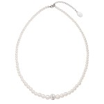 Perlový náhrdelník bílý s Preciosa krystaly 32006.1 [0]