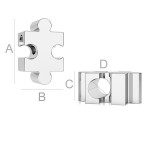Stříbrný přívěsek korálek PUZZLE