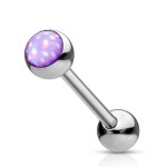Piercing do jazyku zelený