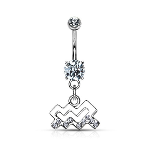 Piercing do pupíku - znamení vodnář