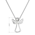 Stříbrný náhrdelník anděl se Swarovski krystalem 32080.1 bílý  [1]