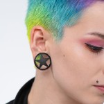 Černý šroubovací ocelový tunel hvězda (12 mm)