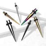 Ocelový roztahovák do ucha duhový (3 mm)