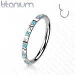 Segment kruh - helix / cartilage / tragus piercing TITAN (čirá)
