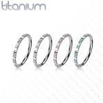 Segment kruh - helix / cartilage / tragus piercing TITAN (čirá)