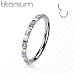 Segment kruh - helix / cartilage / tragus piercing TITAN (čirá)