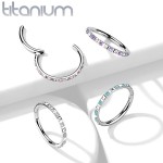 Segment kruh - helix / cartilage / tragus piercing TITAN (čirá)