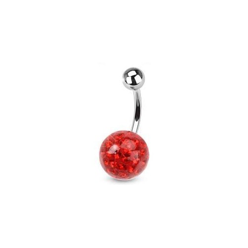 Piercing do pupíku s kamínky Crystals From Swarovski® SIAM (1,6 x 6 mm)