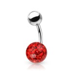 Piercing do pupíku s kamínky Crystals From Swarovski® kulička 8mm (1,6 x 10 mm)