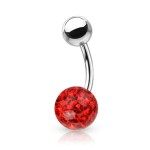 Piercing do pupíku s kamínky Crystals From Swarovski® kulička 8mm (1,6 x 8 mm)
