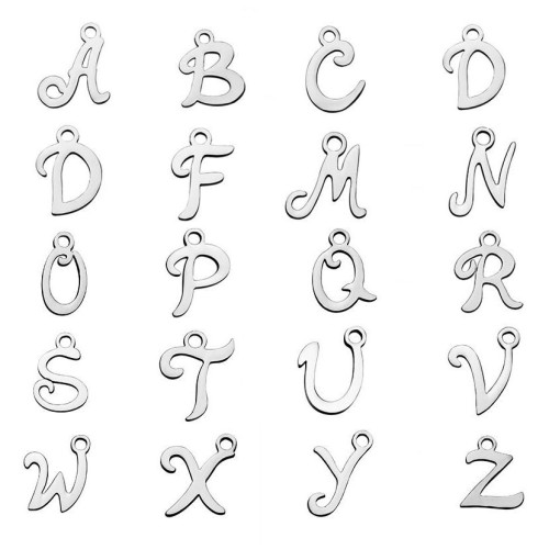 Drobný ocelový přívěsek - písmeno - iniciála ”N”