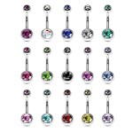 Piercing do pupíku - banánek malý (tmavě fialová)