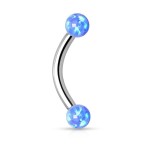 Piercing do obočí opál (fialová)