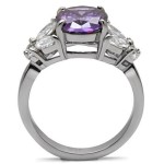 Ocelový prsten s fialovým kamenem (62) [7]
