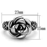 Ocelový prsten s ornamenty a růží (62) [2]
