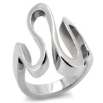 Extravagantní ocelový prsten vlnka (52) [4]