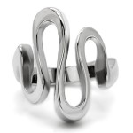 Extravagantní ocelový prsten vlnka (52) [5]