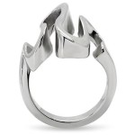Extravagantní ocelový prsten vlnka (62) [2]
